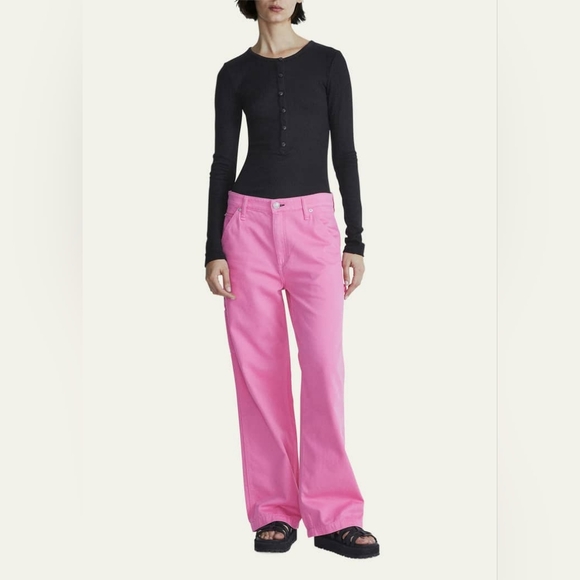 Rag & Bone Sid Wide Leg Carpenter Jeans - medium large mid rise low rise - Picture 2 of 9